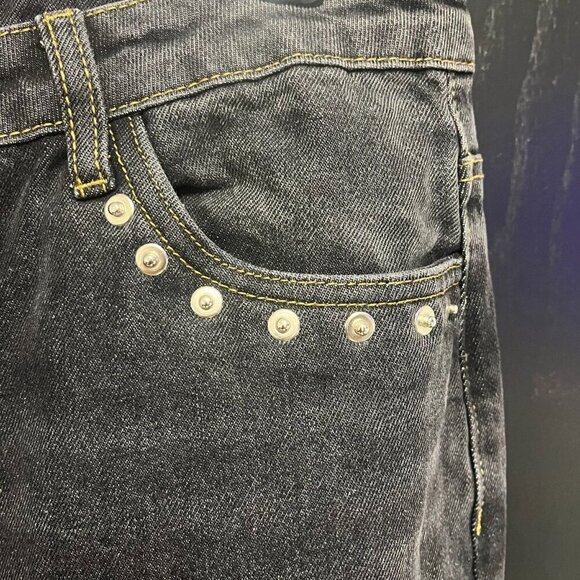 ✨ Edikted Studded Black Denim Jeans – Size Medium ✨NWOT - Picture 6 of 11